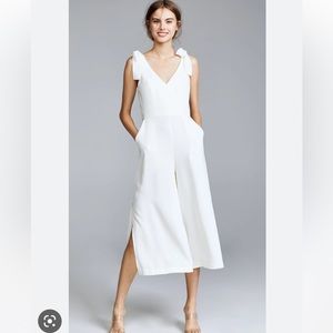 Amanda Uprichard Iris Jumpsuit in Ivory
